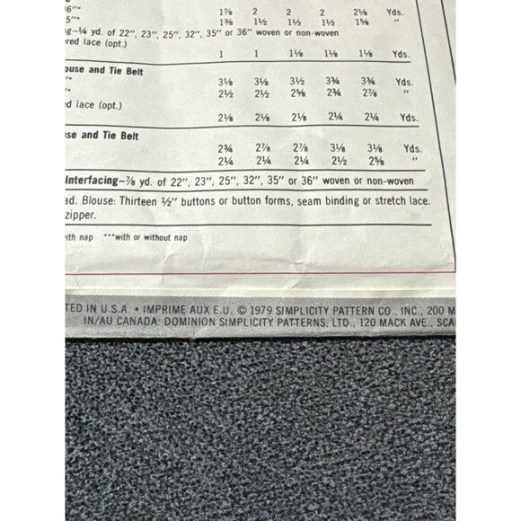 Simplicity 9215 Vintage 1979 Misses Blouse Sewing Pattern Size 10 Multiple Style - Picture 4 of 5